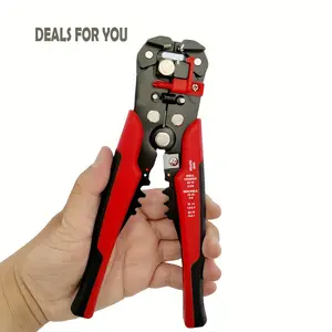 Professional Electrician wiring Stripper - Multi-functional, 24-10AWG Range, Quick Stripping and Cutting Cable Crimping Tool with Anti-Slip Grip, Suitable for Home Renovation, Appliance Repair, and Automotive Maintenance, Manual Electrical Tool