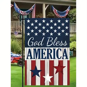 American Flag Garden Banner, Patriotic Design, Ideal for Independence Day & Outdoor Decorations, Perfect for Porch, Yard, Backyard (no Pole)