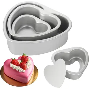 3 Pack 4/6/8 Inch Heart Shaped Cake Pans with Removable Bottom, Nonstick  Cheesecake Baking Molds for Mother's Day, Birthday, Wedding & Holiday Baking