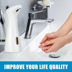 1 electric touchless soap dispenser, waterproof automatic soap dispenser, shower gel and shampoo automatic touchless soap machine, infrared sensor automatic hand soap machine, bathroom accessories, household supplies