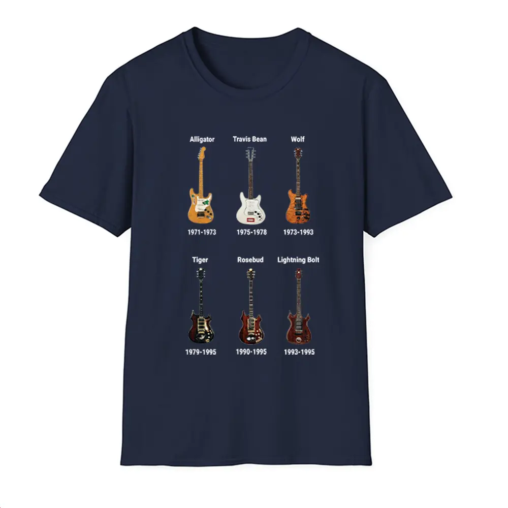 Vintage Guitar Legend T‑Shirt – Retro Music History Graphic Tee, Unisex Crewneck