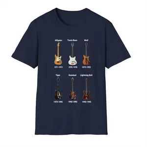 Vintage Guitar Legend T‑Shirt – Retro Music History Graphic Tee, Unisex Crewneck