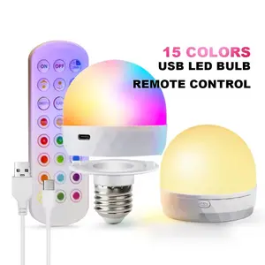 Rechargeable LED Light Bulb E12/e14 Magnetic Detachable, Remote Control Dimmable Timer, 15 Color Temperatures, Wireless Emergency Wall Lamp
