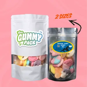 Swedish Candy Mix - The Gummy Pack - .5 lb. & 1 lb. - Vegan, Gluten Free, & Gelatin Free - More than 6 Types Including Sour Butterfly & Sweet Skulls - Resealable Pouch for Freshness - Chewy & Soft Candy Snack