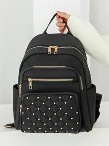 Fashionable Studded Decor Backpack, Casual Versatile Backpack for Women, Trendy All-match School Bag for Daily Use