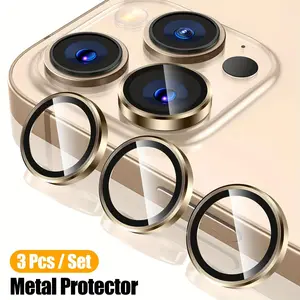 Phone Lens Protector, 3 Counts/set 9H Hardness Tempered Glass Phone Lens Protector, Phone Accessories Compatible with iPhone 16 Pro Max 16 Plus 15 14