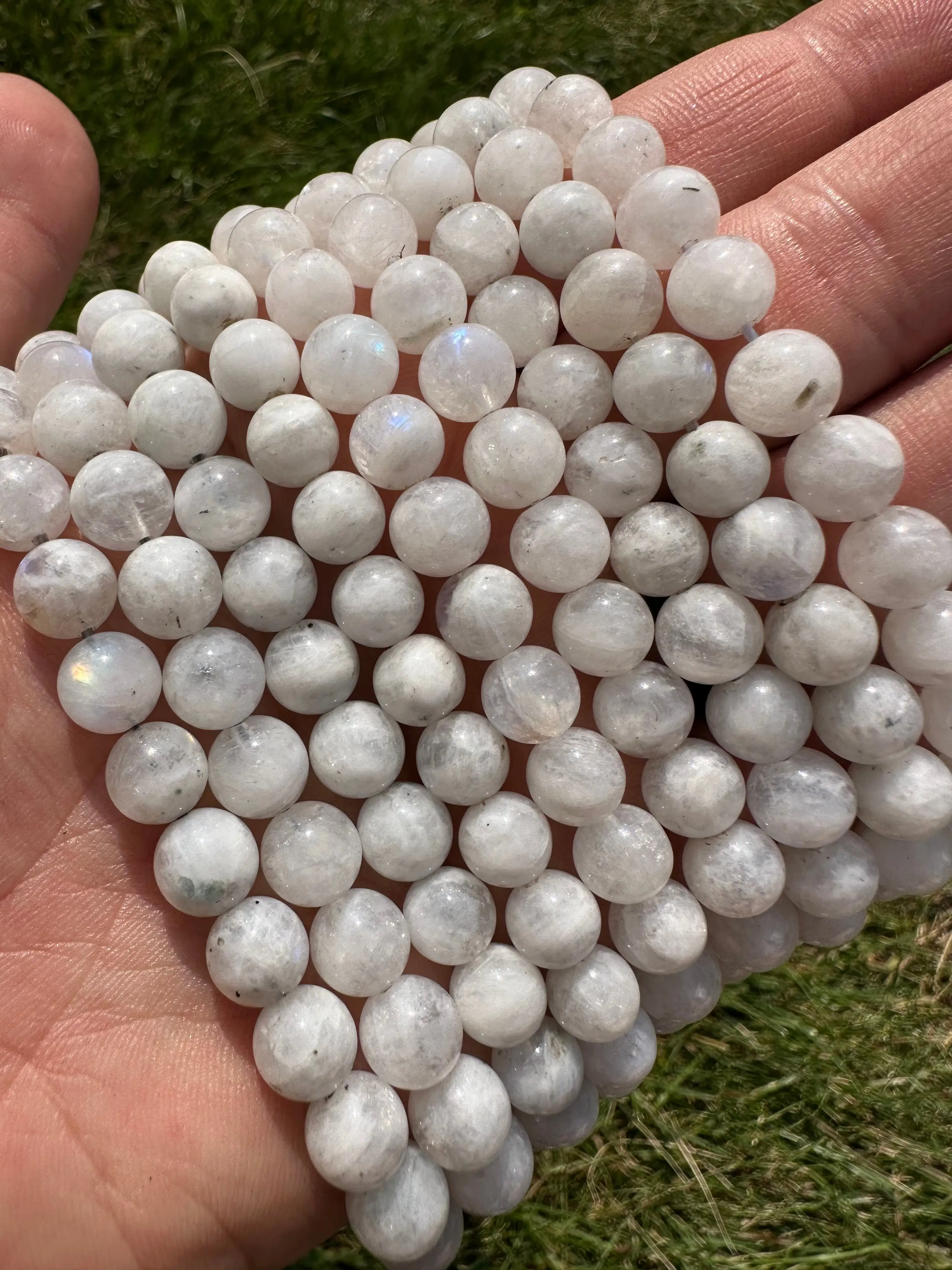 Rainbow Moonstone Bead Strand - Grade A for Jewelry Making