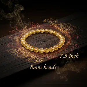 Premium Citrine Crystal Bracelet – High-Vibration Abundance Energy-8mm