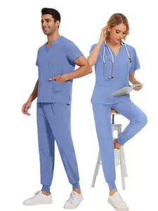 Two Piece Suitable for Both Men and Women Postpartum Center Beauty Salon Nursing Staff Women's Matte Care Uniform Set Fashionable Uniform Set