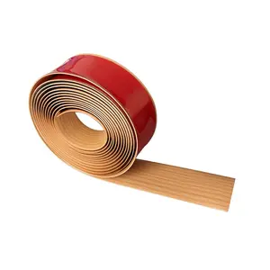 Vinyl Floor Transition Strip Self Adhesive 2"x20' Light Brown  Grain Floor Divider Strip Flooring Transition Strips for Laminate Flooring, Uneven Floors(20FT,2in,Light Brown  Grain)