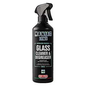 Maniac Line Glass Cleaner & Degreaser 500ml - Zero Streaks Technology Ammonia-Free Formula for All Glass Surfaces MF02