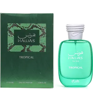Hawas Tropical Perfum Eau De Parfum for Men - Long Lasting Fragrance 100ml Bottle - Strong Scent for Daily Use