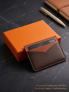 Soft Leather Slim Card Holder for Women & Men - Luxury Minimalist Business Credit Card Case - Elegant V-Shape Multi-Slot Pocket Wallet with Gift Box - Quiet Luxury Aesthetic 2026