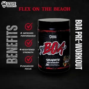 BOA Snakebite Pre-Workout - FLEX ON THE BEACH Powder - 350mg - 30 Servings