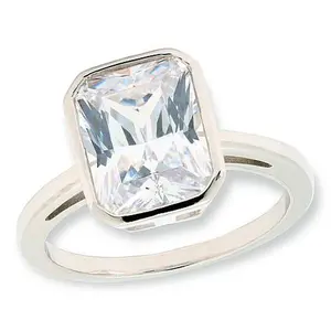 Radiance by Absolute™ 4ctw Emerald Cut Bezel-Set Solitaire Ring