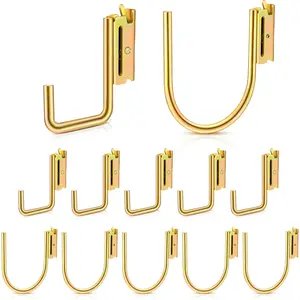 12 Pack E-Track J Hooks (2" & 5") - E Track Accessories Heavy-Duty Steel Wall Mount Hanger Rail System with Tie-Down Anchors for Trailers, Semi-Trucks, Cargo Vans & Tool Storage