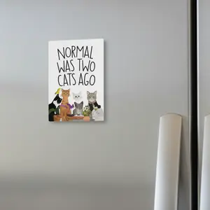 Normal Was Two Cats Ago Magnet