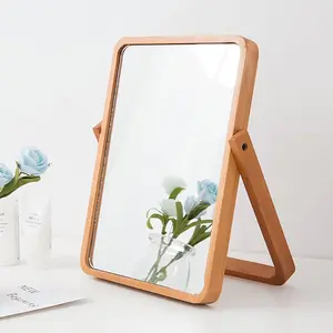Desk Makeup Mirrors with  - Rectangle Wall-Mounted Mirrors Table Mirrors for Living Room Bedroom Birthday Gifts (10.5" L x 7.8" W)