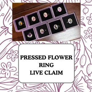 Pressed flower ring- claim on live