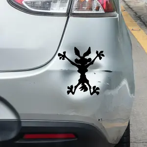 Funny Cartoon Splat Vinyl Car Decal, Hilarious Dent Cover Sticker for Cars & Trucks, Crash Landing Silhouette Gag Decal, Perfect for Bumper Dents, Door Dings & Auto Damage Humor