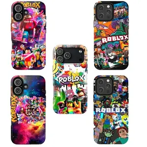 Roblox Colorful Patchwork Phone Case Vibrant Gamer Aesthetic Gift For iPhone 11-17 Pro Max/Plus & Samsung Galaxy S23-S25