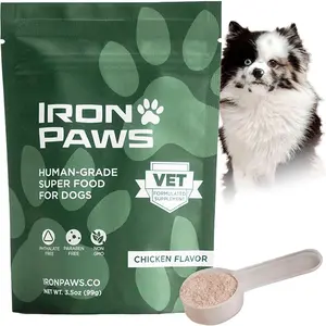 Human-Grade Superfood Greens Powder for Dogs, Premium Daily Supplement for Dental, Hip & Joint, Gut, Immune, Skin & Coat Health, Allergy & Longevity Support, 3.5 oz