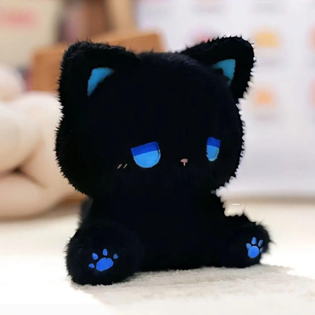 16.5cm Kawaii Cat Plush Doll, Soft Adorable Stuffed Animal Toy, Multi-Color Cat Plushie, Cute Emo Style Soft Cuddly Gift for Kids, Home Decoration, Soft Huggable Stuffed Animal Gifts