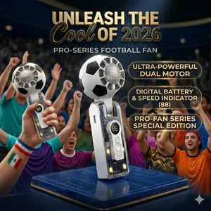 The Soccer Orbit Fan – Multi-Functional Portable Fan with Smart Status Display & Ambient LED Light,summervibes