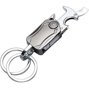 Father's Day Gift JOYTUTUS 20266 Multi-functional Heavy-duty Keychain, featuring a hiking clip, bottle opener and fingertip gyroscope, suitable for car keys. Compact design. A great New Year gift - practical and convenient.