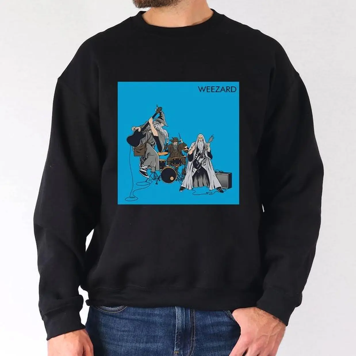 Ganndallf Band Sweatshirt, LOTR Band SweatShirt, Weezard Rock Band Tee, Fantasy Rock Legends Tee, LOTR Shirt J
