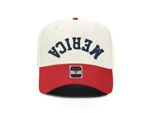 America Embroidered Baseball Hat, Upside Down Hat for Memorial Day Patriotic Hat 4th of July Trucker Hat for Summer Vintage Cap