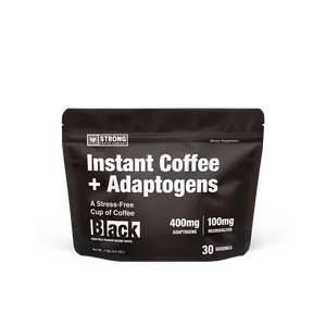 STRONG Coffee Company Black Instant Coffee + Adaptogenic Blend | Premium Coffee Mix with Neurofactor, Pure & Chemical Free, Gluten Free | Smooth Taste for Day or Night, Healthy Morning Drink & On-the-Go Coffee Mix (30 Servings)