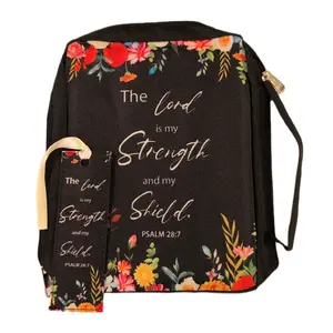 Bible Cover Carrying Case with Bookmark Lightweight Padded Organizer Bag Featuring Handle Slots for Pen Organizing Gift for Women Lady Mother Men