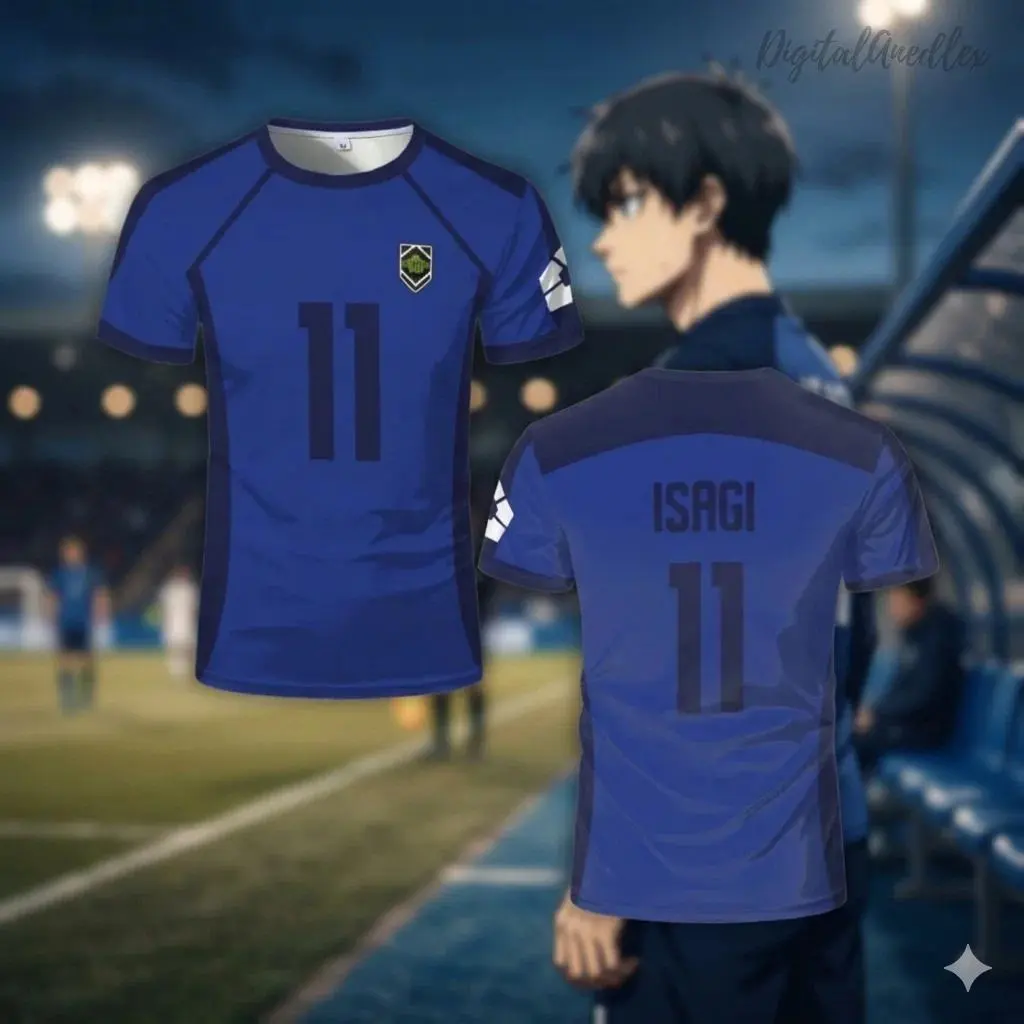 Anime Isagi Yoichi #11 Soccer Jersey Anime Football Shirt Training Sportswear Cosplay Costume Breathable Tee Men Kids Gift