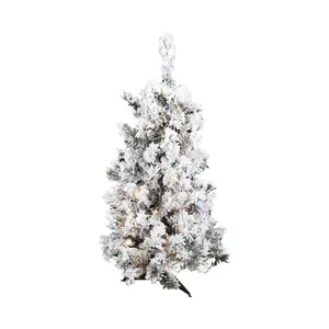 Vickerman Artificial 36" prelit Flocked AlaskanChristmas Tree