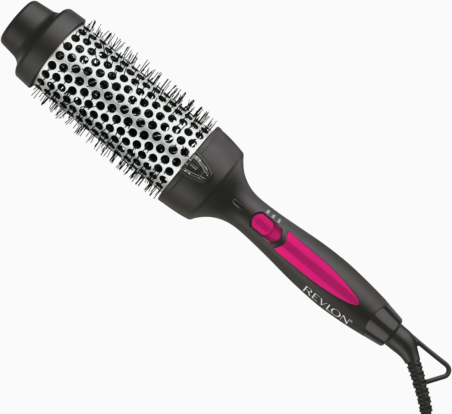 Perfect Match Hot Styler Heated Styling Brush - 1.75" Ionic Triple Oil Infused Barrel, Lightweight Thermal Brush for Dry Hair Blowout, Curls, Volume, Body