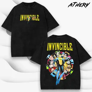 Mark Grayson Invincible Graphic Crewneck T-shirt Oversized Streetwear - TV shows Troupe Hoodie Sweatshirt Tanktop 100% Cotton Vintage Acid Wash Tee Menswear 2026