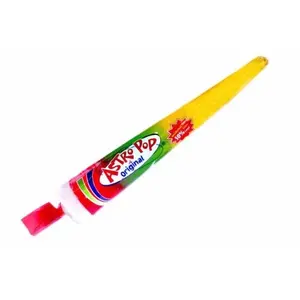AstroPop Original Lollipop - Cherry Passion Fruit & Pineapple Flavored Classic Candy Treats for Kids and Adults 3 Flavor Layers Long Lasting Rocket Shape Hard Candy Bonbon 1ct - Natural