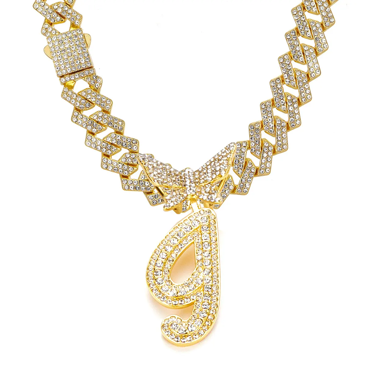 Golden letter necklace I