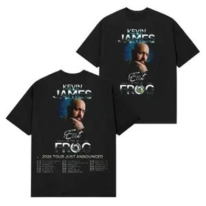 Kevin James Eat The Frog Tour 2026 Graphic T-Shirt, Stand-Up Comedy Show Design, Kevin James Fans Outfit, Funny Event Casual Unisex Tee