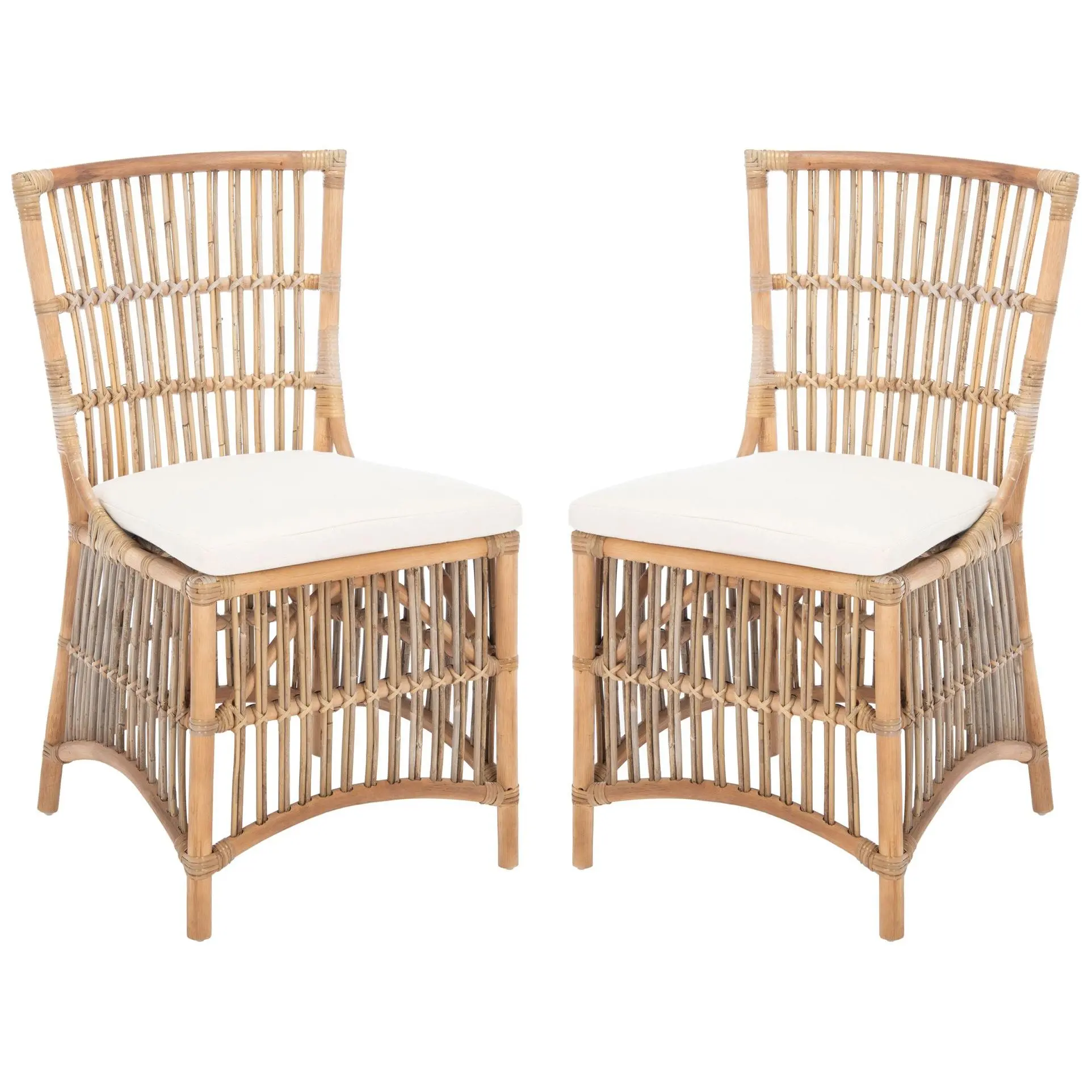 Safavieh Erika Rattan Accent Chairs (Set of 2)