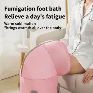 Extra Long Over-Knee Foot Soak Bucket, Lightweight Portable Foldable Large Capacity Foot Spa Steam Bucket, Fragrance-Free, No Power Required, Relaxing Night Spa Experience