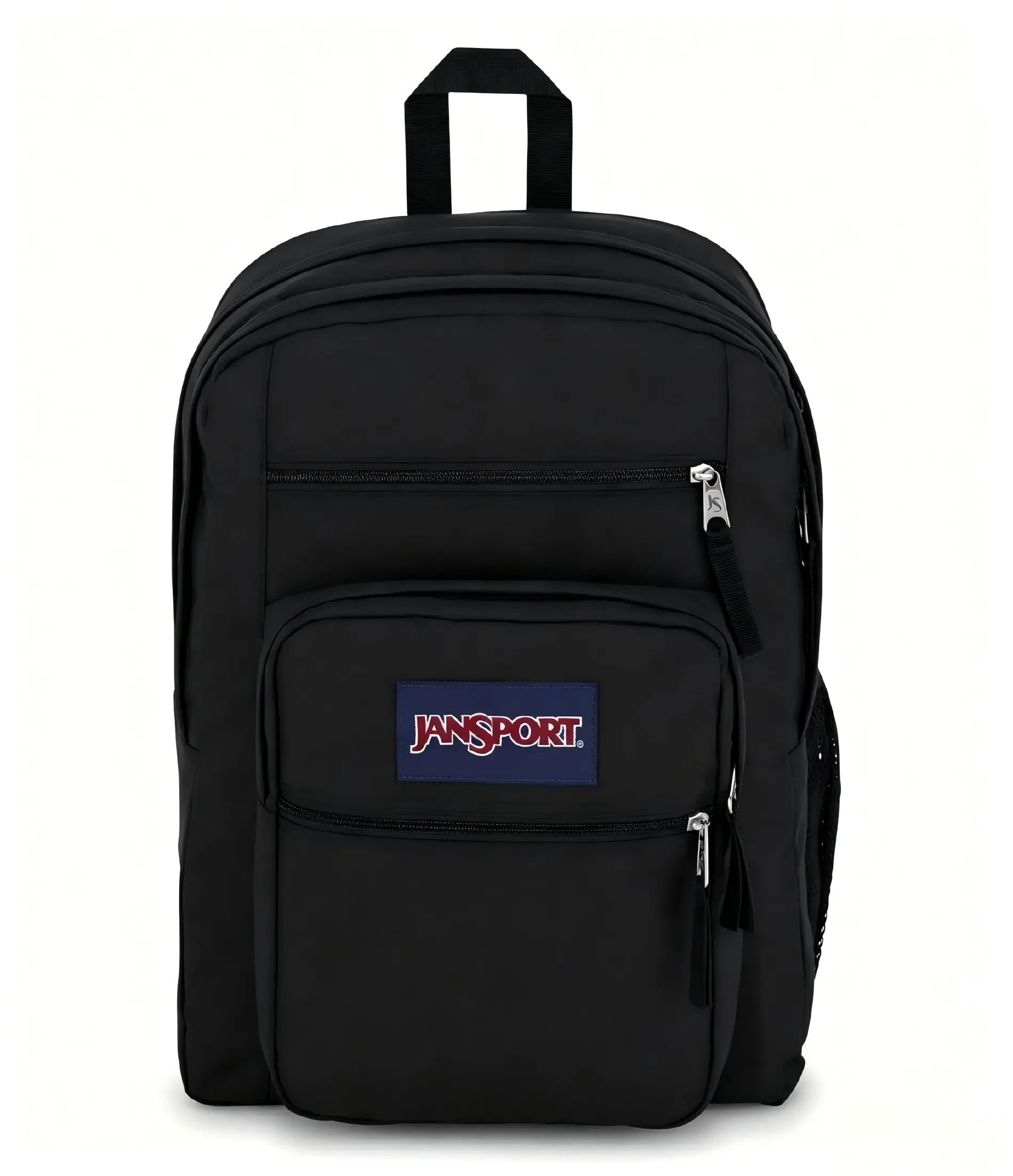 Unisex Big Student Backpack with Suede Bottom, Classic Casual Daypack with Laptop Sleeve and Water Bottle Pocket, Water-Resistant, Black, Internal Laptop Sleeve
