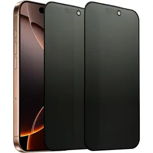 2 Pack Compatible with  16 Pro Max Matte  Screen Protector, Anti-spy Anti-glare Eye Protection Tempered Glass Film 6.9 Inches, Smooth &