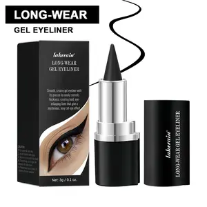 Never Smudge-Proof! 24-Hour Waterproof Gel Eyeliner - Waterproof eyeliner, rich black, long-lasting, quick-drying black waxy gel eyeliner, thick solid gel, easily creates perfect eyeliner, a smooth and easy-to-apply makeup tool