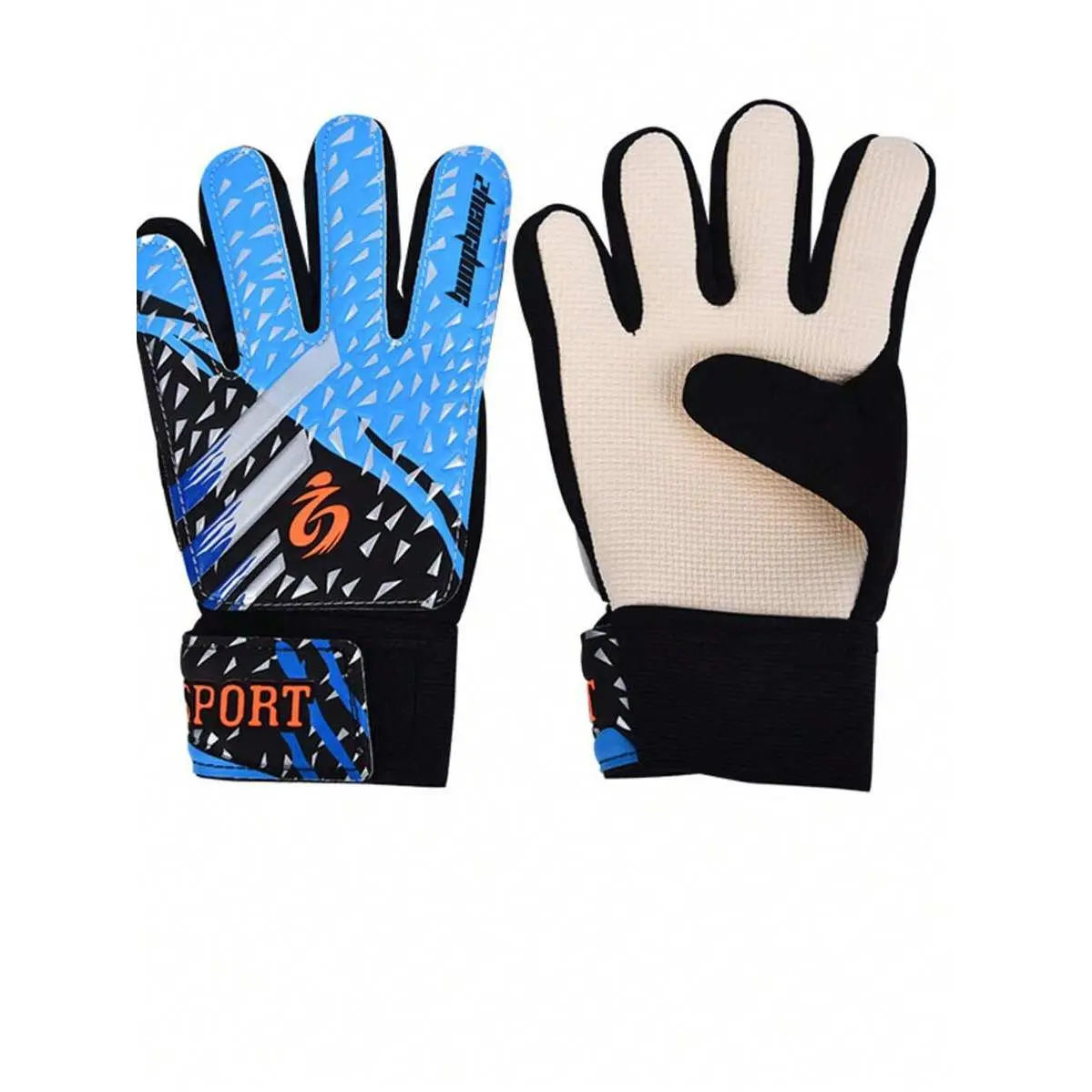 Football Goalkeeper Gloves with Abrasion-Resistant Palm for Football and Outdoor Ball Sports Activities, Soccer, 100% Polyester, Abrasion Proof, Pu Fabric, Anti-Slip Surface, Sporty Football Goalkeeping Gloves