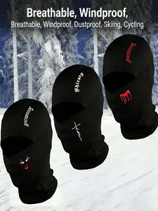 3PCS/Set BAWOODS letter printed face mask, summer sun hat, Motorcycle bandana - unisex windproof dustproof full headscarf, suitable for outdoor activities (cycling, hiking) - full face neck protection - sports style design