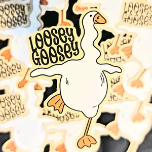 Loosey Goosey Funny 3-inch Sticker, Waterproof, Vinyl
