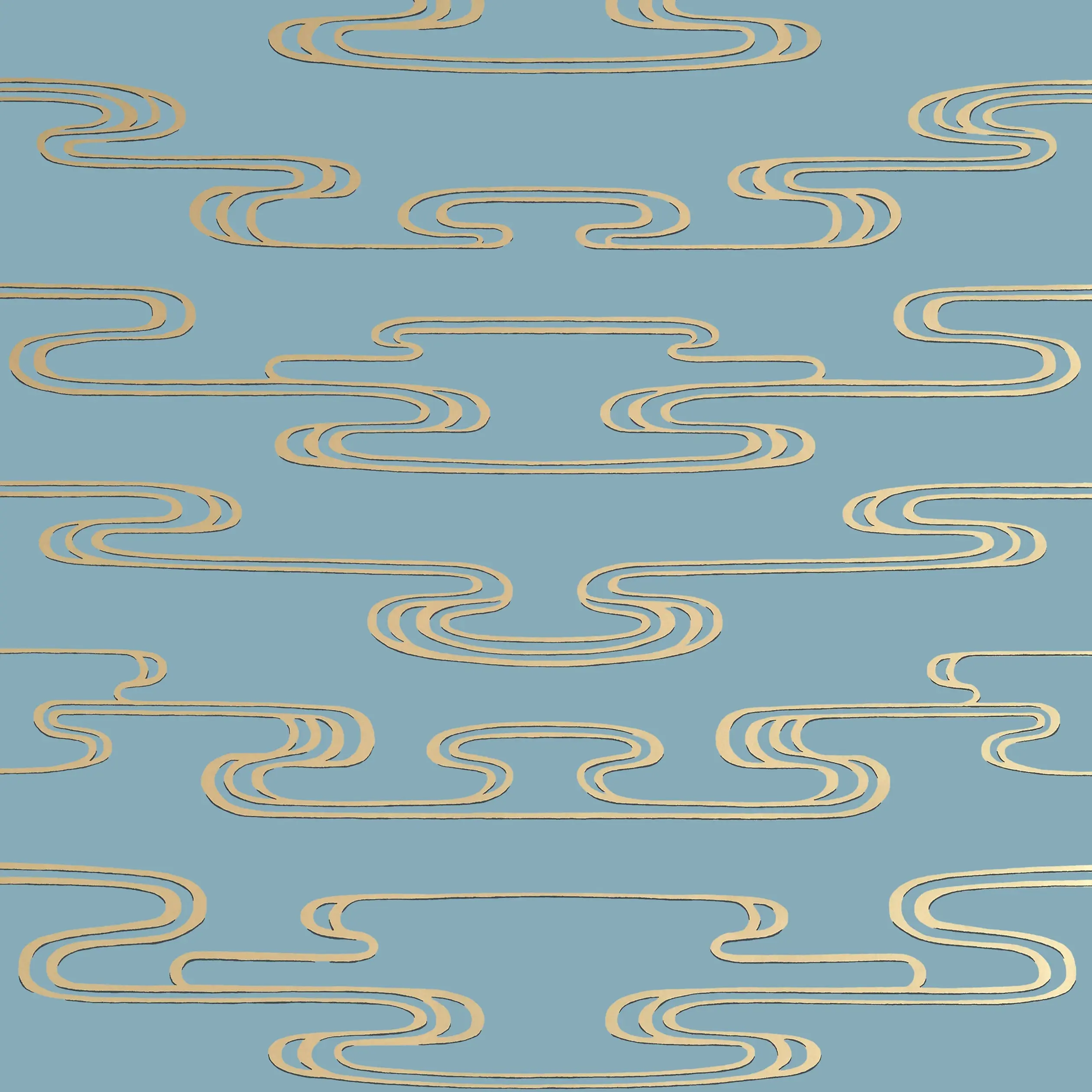 Cloudwater, Powder Blue Wallcoverings | Thibaut