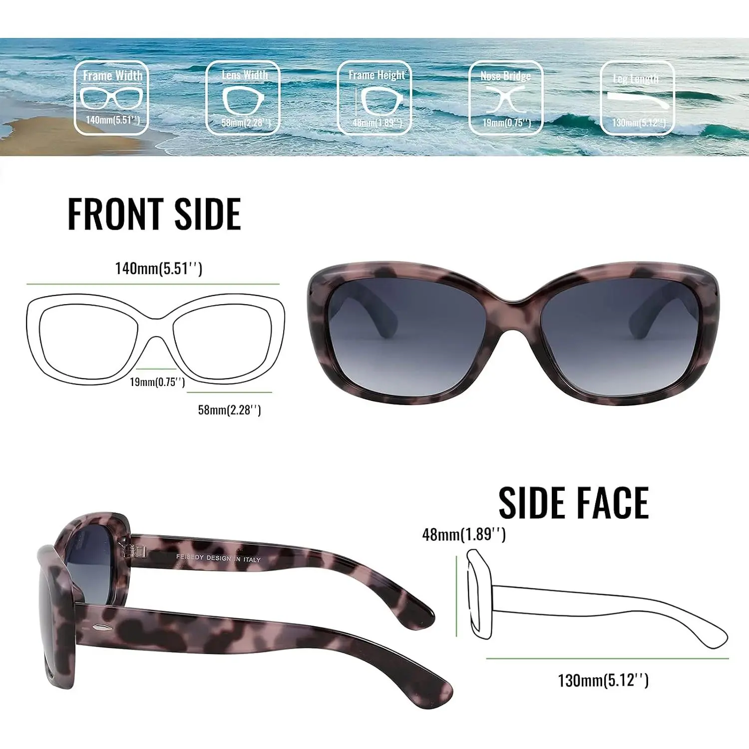 EyeconicFinds Vintage Square Polarized Sunglasses for Women  display picture 3